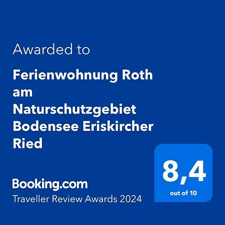 Ferienwohnung Roth Am Naturschutzgebiet Bodensee Eriskircher Ried 外观 照片